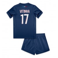 Camiseta Paris Saint-Germain Vitinha #17 Primera Equipación para niños 2024-25 manga corta (+ pantalones cortos)